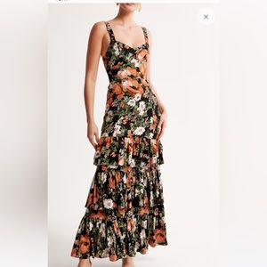 Abercrombie & Fitch Ruffled Tier Maxi Dress